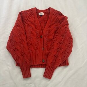 Red Universal Thread Cardigan